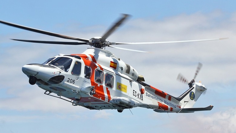 Leonardo AW139 helicopter in flight