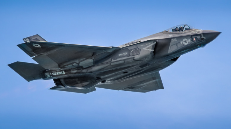 F-35 fighter jet variant in flight