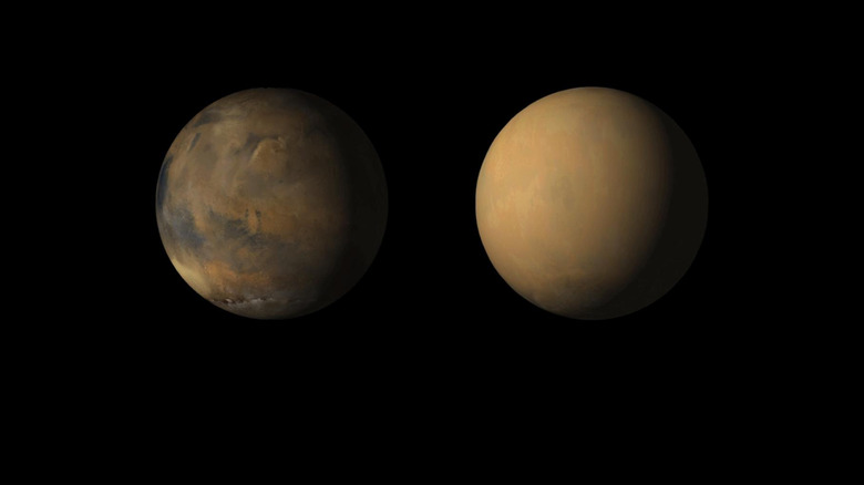 Mars Before and After Dust Storm