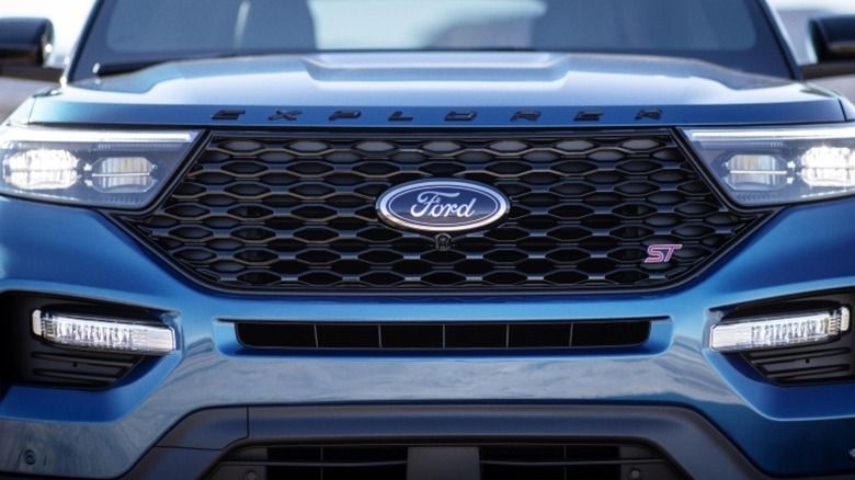 Front shot of a Ford Explorer ST