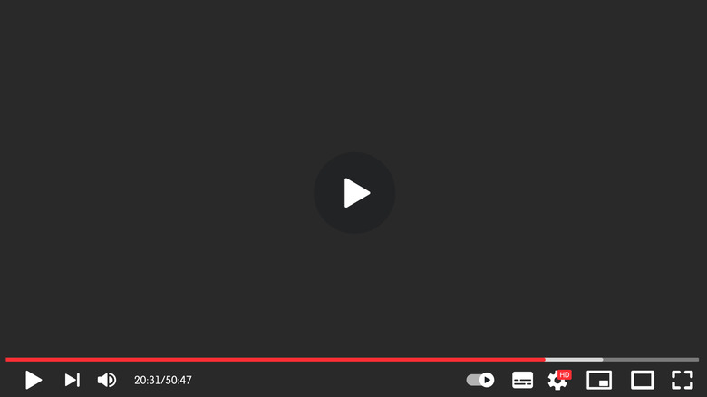 A YouTube video you can't see because of a black black screen.